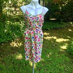 Madewell floral silk dress